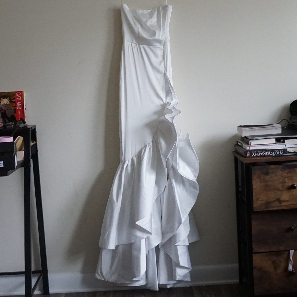 White Satin Dress
